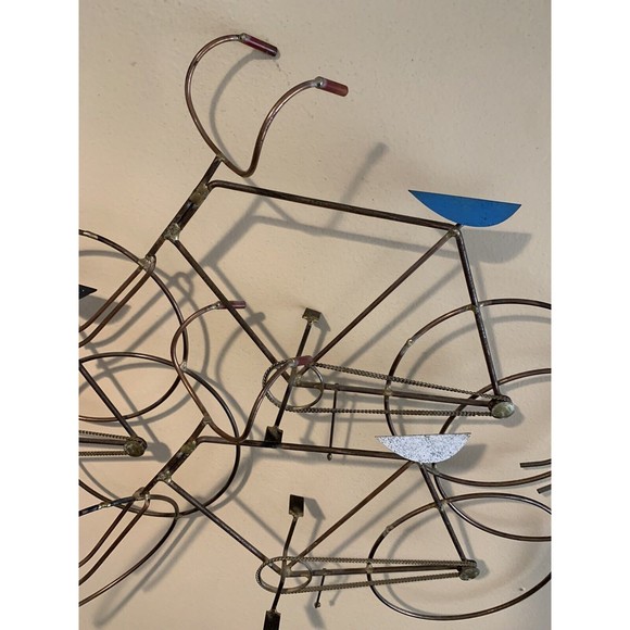CURTIS JERE BICYCLE WALL SCULPTURE METAL WORK MODERN VINTAGE HANDMADE RARE - Picture 6 of 10